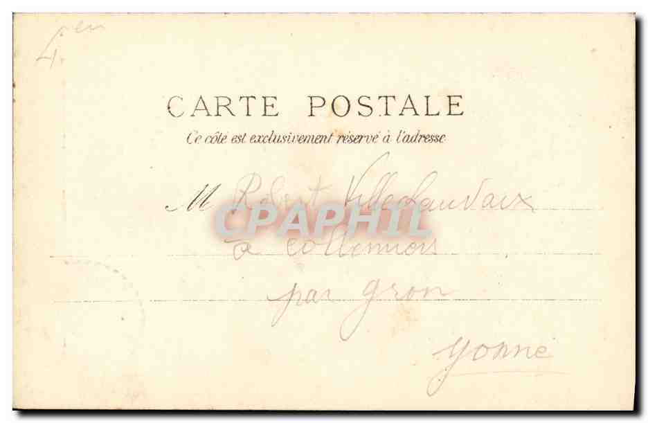 CPA Hotel de Sens a Paris  — Rückseite