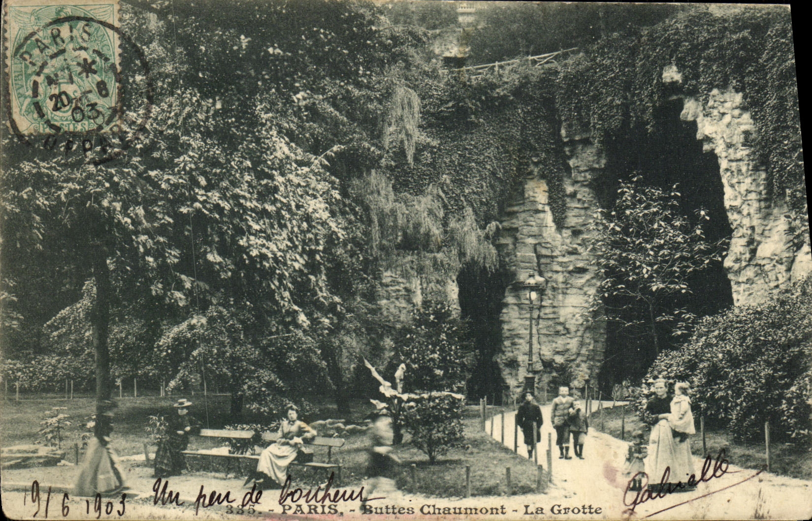 CPA Paris Buttes Chaumont La Grotte 