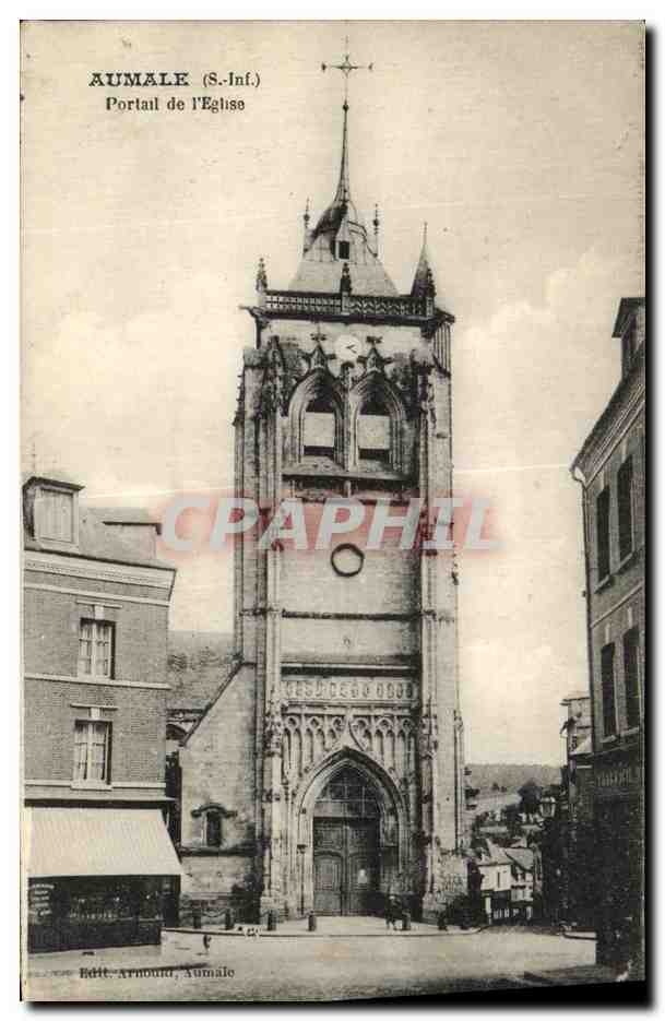 CPA Aumale Portail de l Eglise 