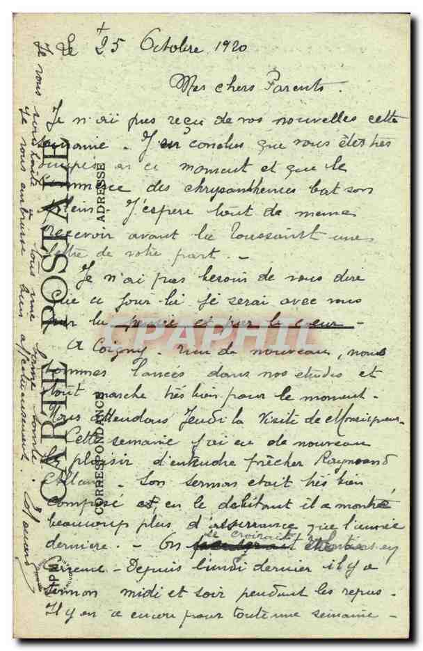CPA Aumale Portail de l Eglise  — Rückseite