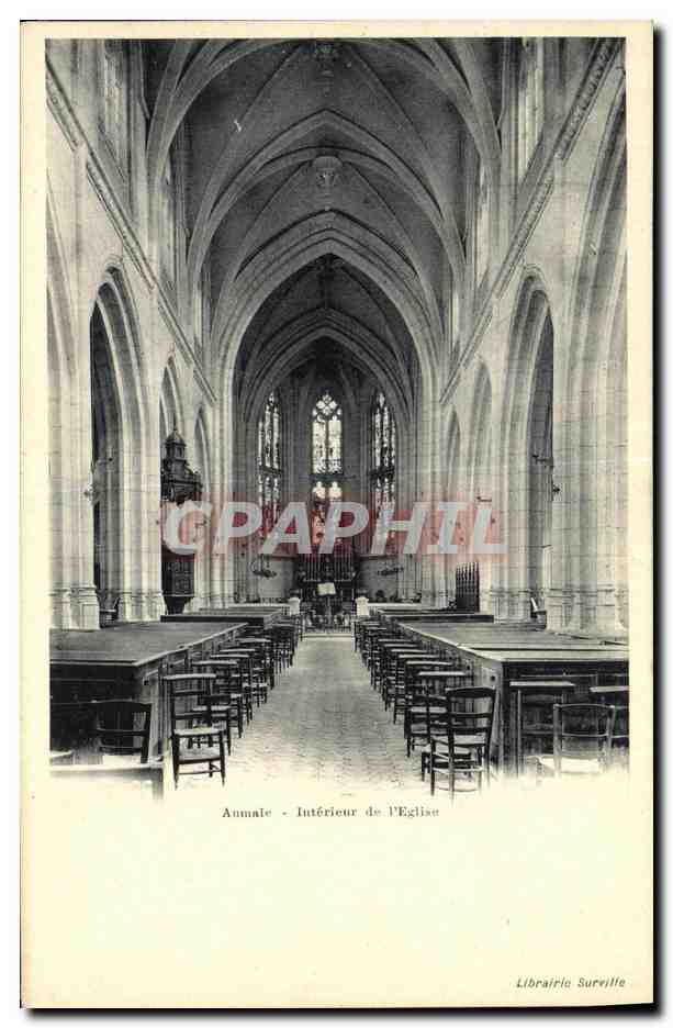 CPA Aumale Interieur de l Eglise 