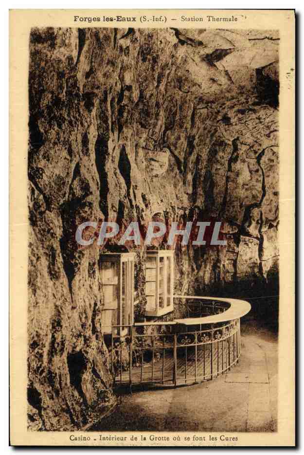 CPA Forges les Eaux Station Thermale Casino Interieur de la grotte ou se font les cures