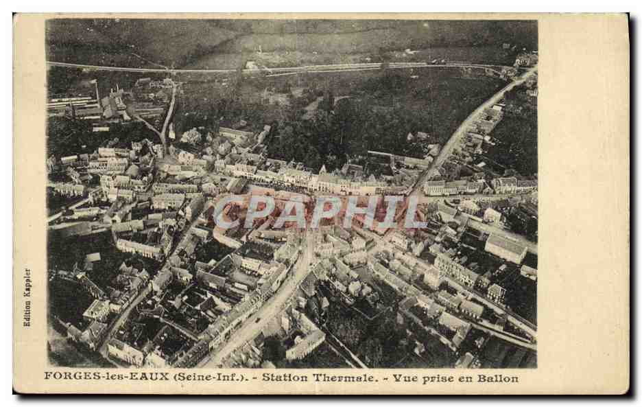 CPA Forges les Eaux Station Thermale Vue prise en Ballon