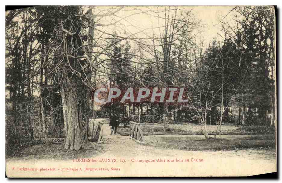 CPA Forges les Eaux Champignon Abri sous bois au Casino