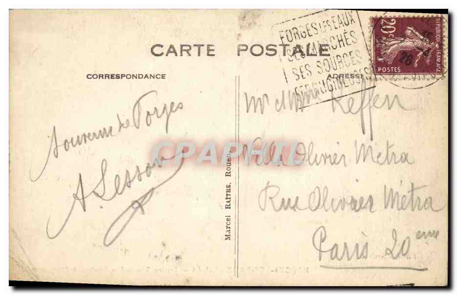 CPA Forges les Eaux Station Thermale  — Rückseite