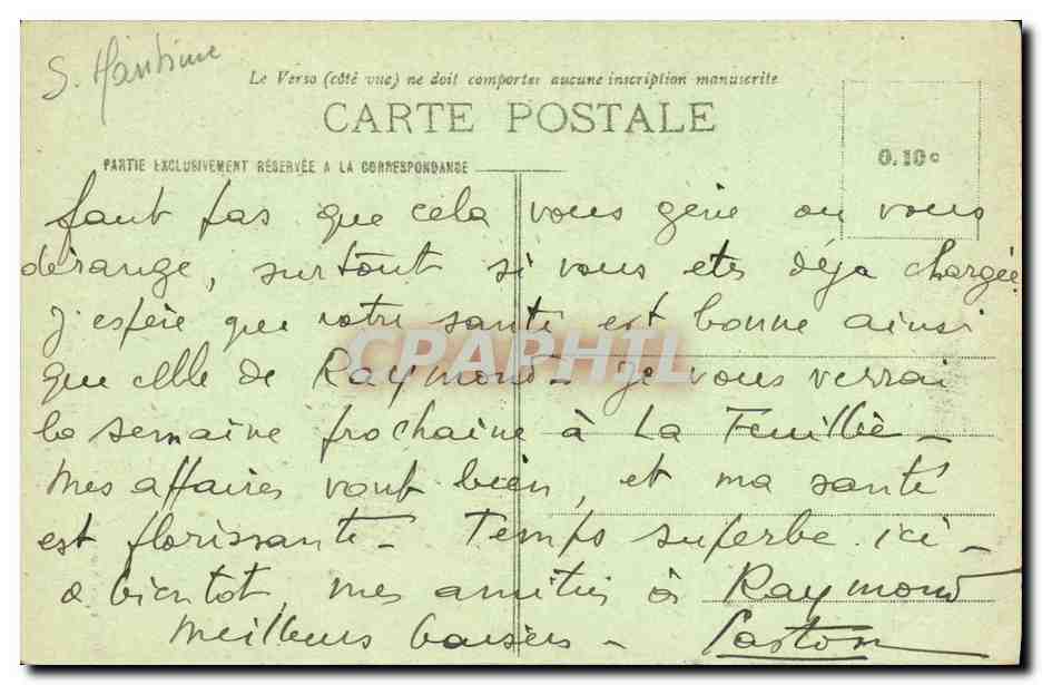 CPA Neufchatel en Bray Eglise Notre Dame Les Fonts baptismaux — Rückseite