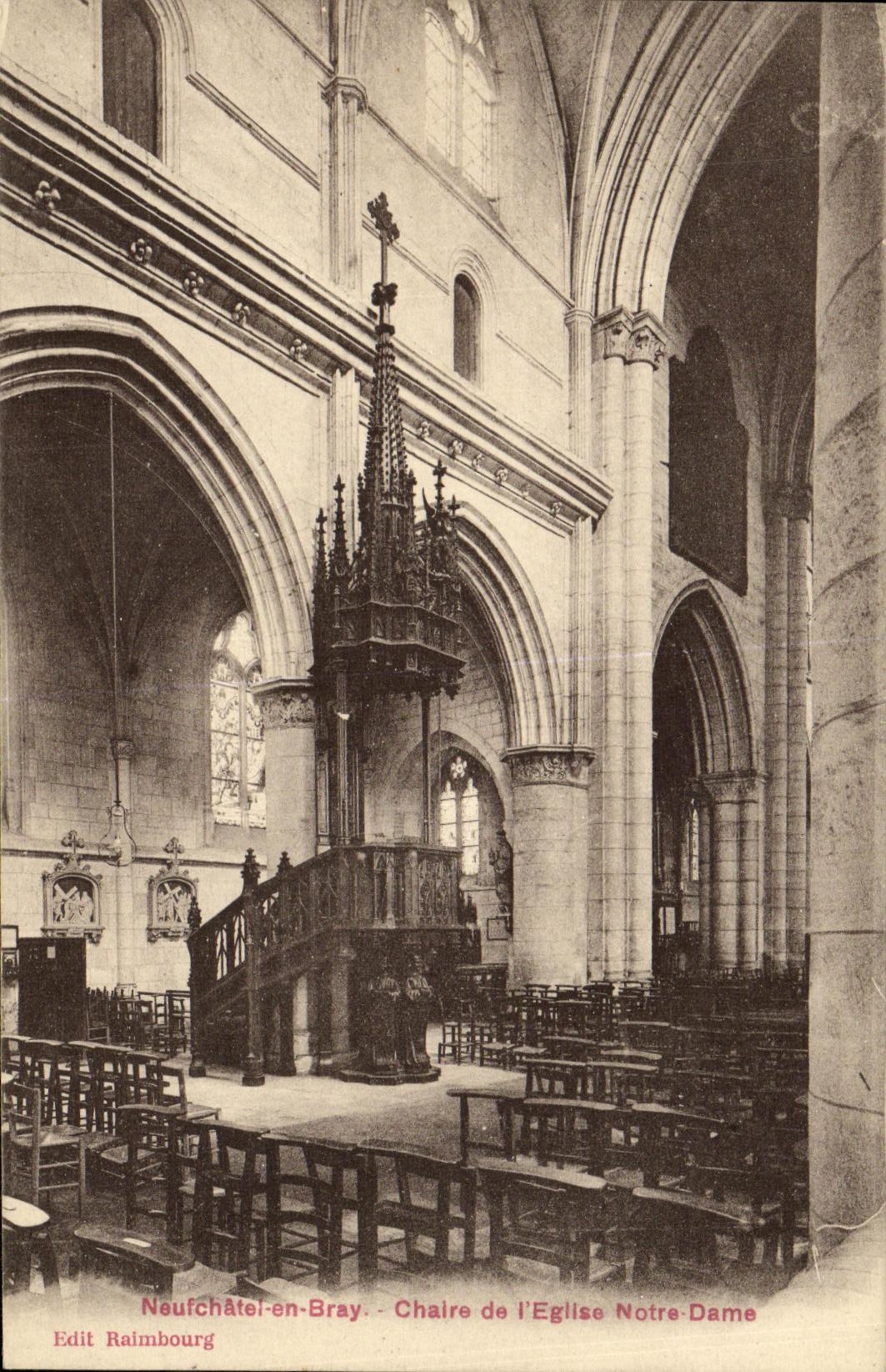 CPA Neufchatel en Bray Chaire de l Eglise Notre Dame 