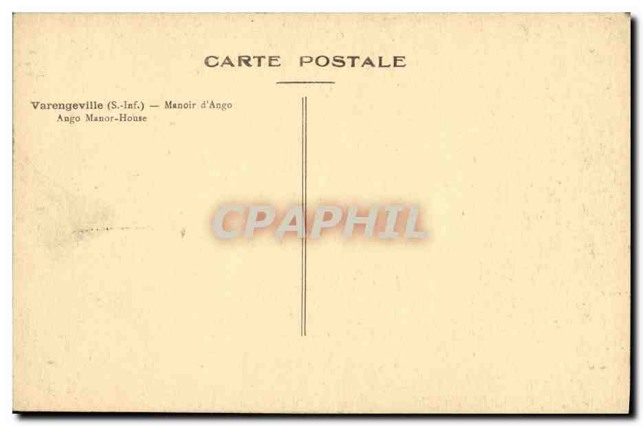 CPA Varengeville Manoir d ango  — Rückseite
