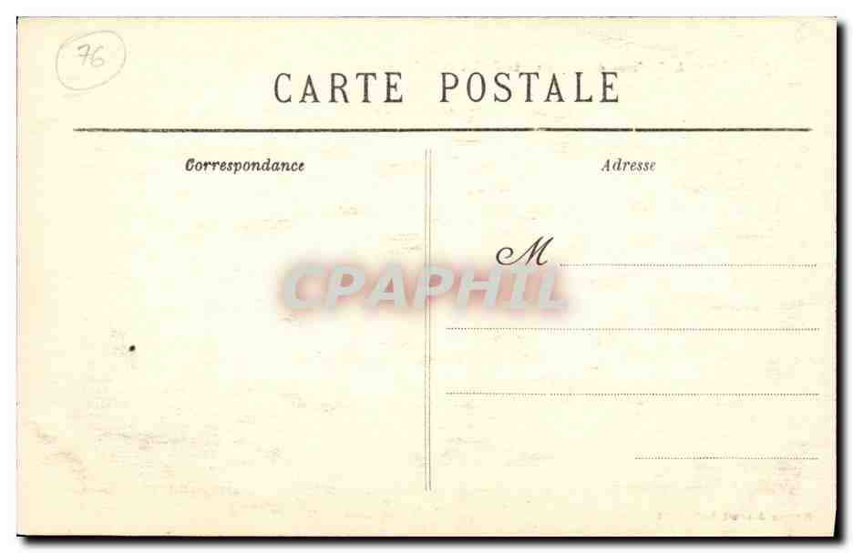 CPA Mesnil Val Le Casino et la Plage  — Rückseite