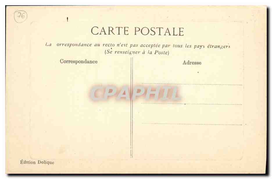 CPA Mesnil Val Vue Generale Le Jardin Public  — Rückseite