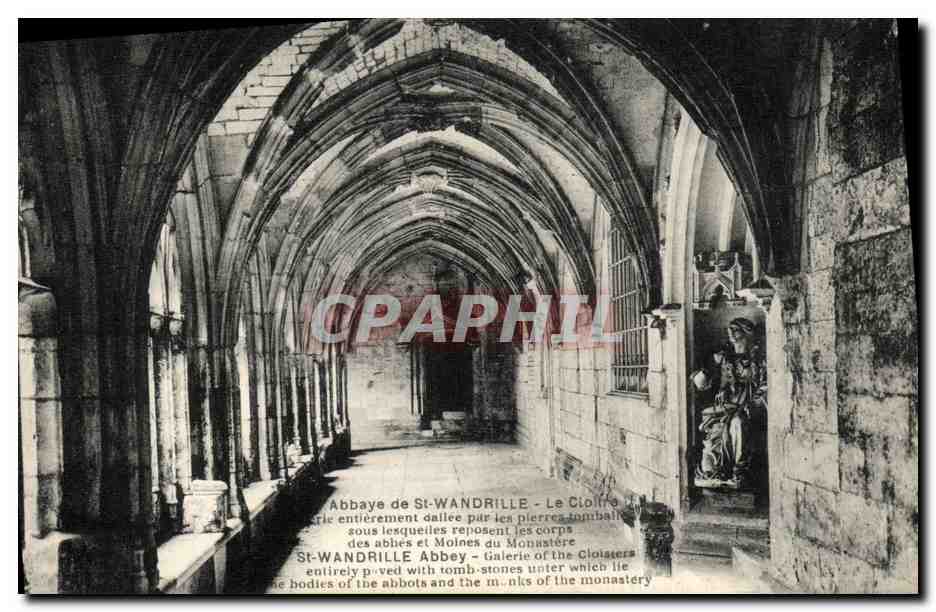 CPA Abbaye de St Wandrille Le cloitre