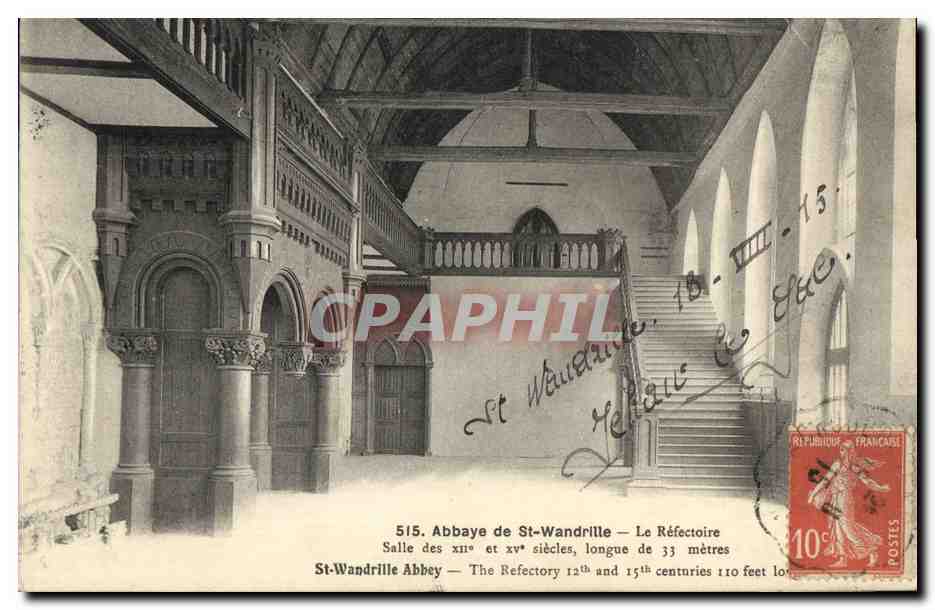 CPA Abbaye de St Wandrille Le Refectoire 