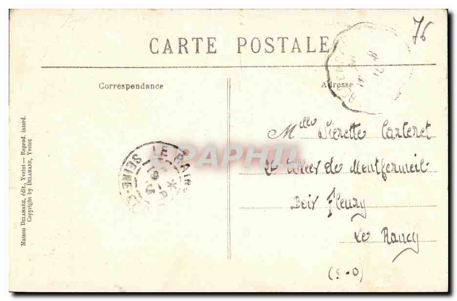 CPA Abbaye de St Wandrille Le Refectoire  — Rückseite