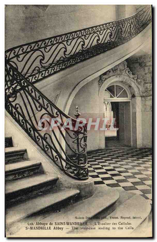 CPA Abbaye de Saint Wandrille L escalier des cellules