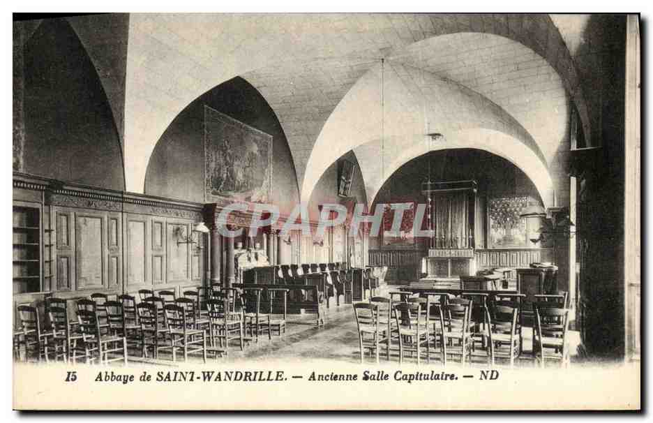 CPA Abbaye de Saint Wandrille Ancienne Salle Capltulaire 