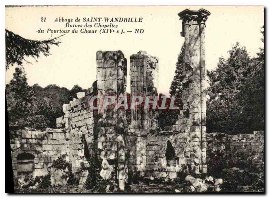 CPA Abbaye de Saint Wandrille Ruines des Chapelles du pourtour du choeur