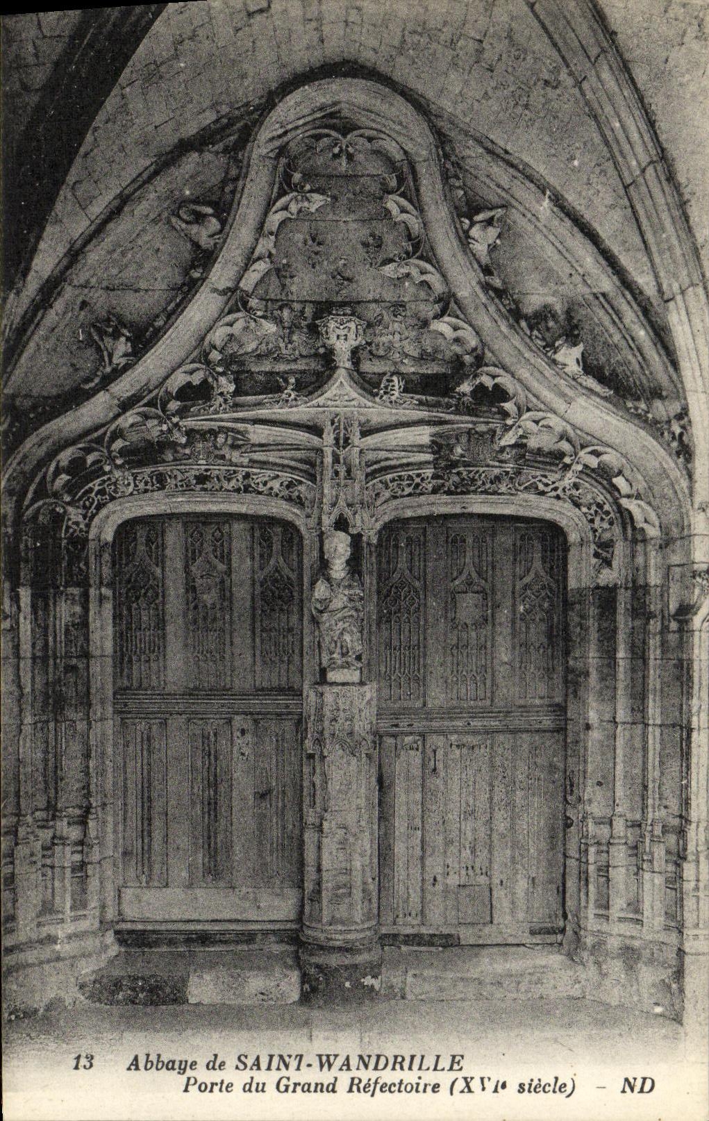 CPA Abbaye de Saint Wandrille Porte du grand Refectoire 