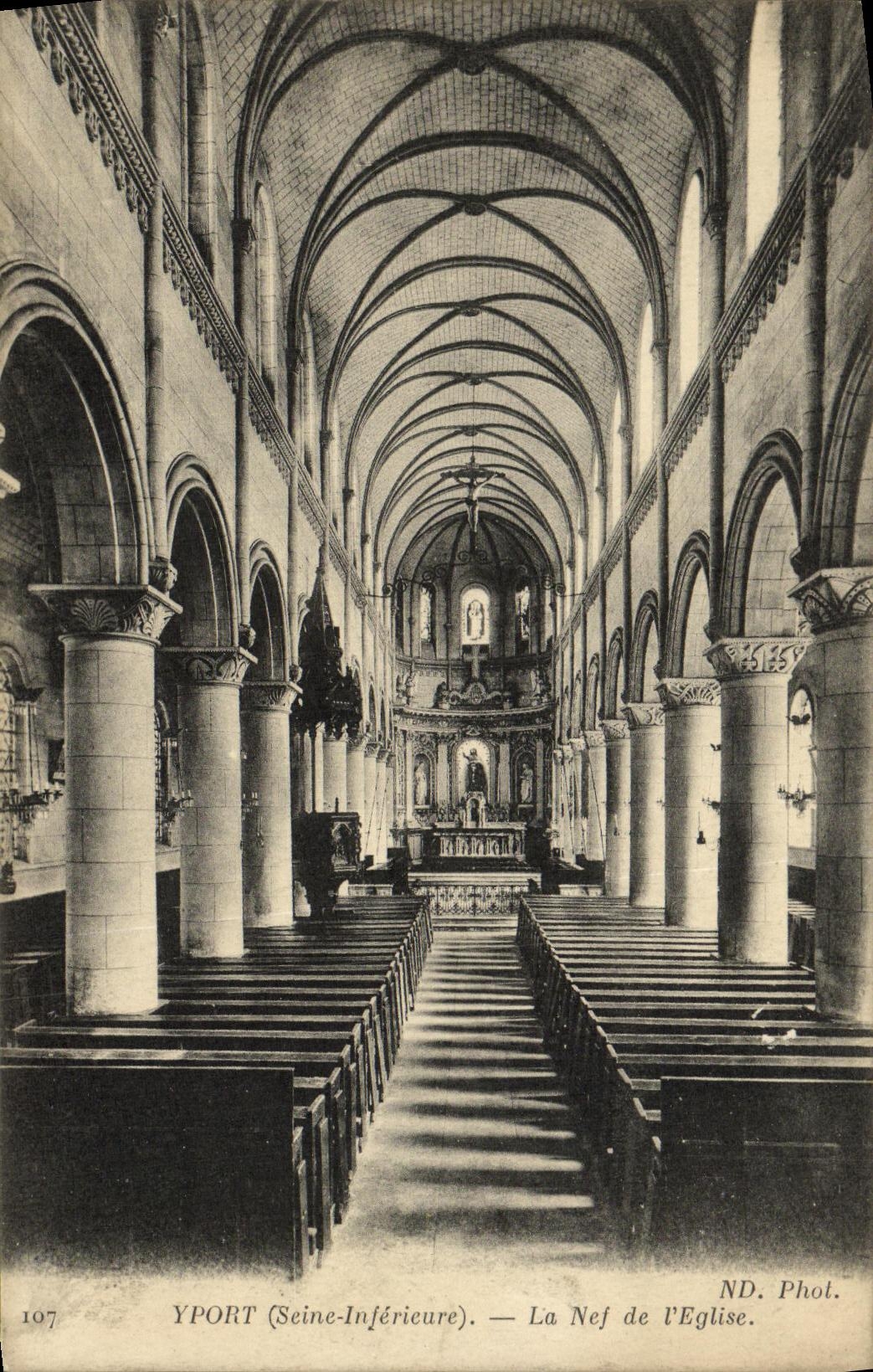 CPA Yport La Nef de l Eglise 