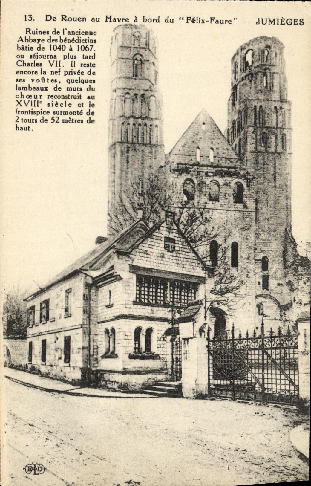 CPA De Rouen au Havre a bord du Felix Faure Jumieges 
