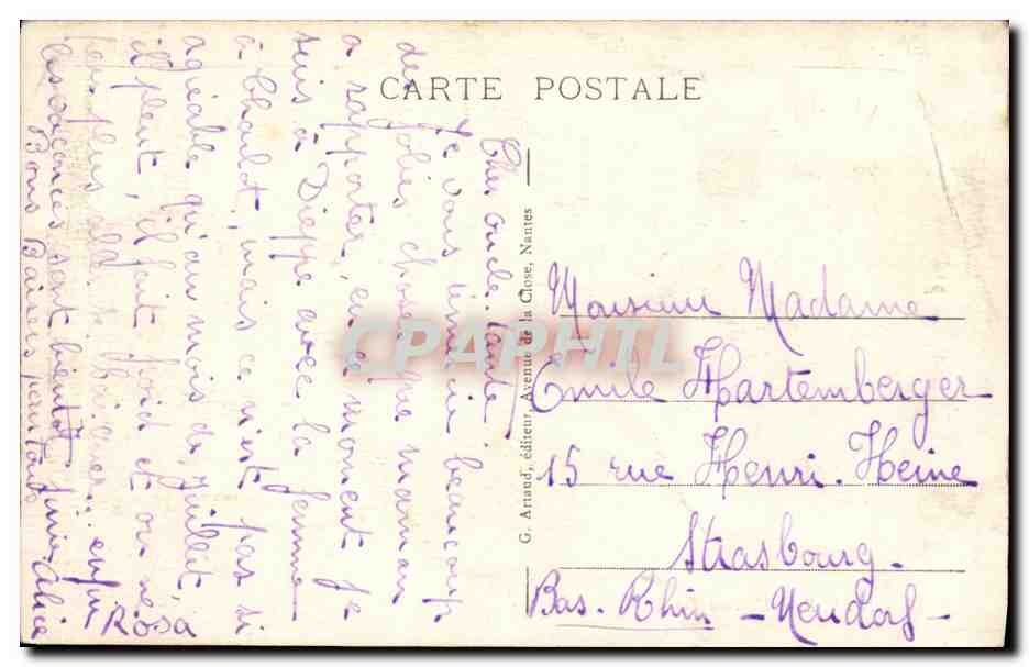 CPA Dieppe L Avant Port Bateaux — Rückseite