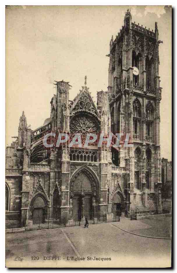 CPA Dieppe L Eglise St Jacques 