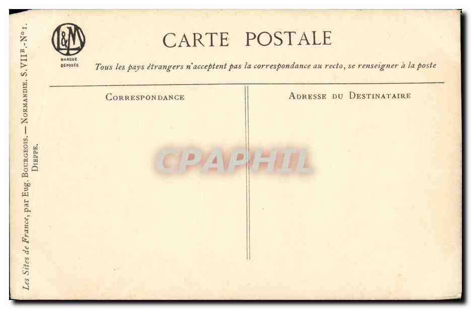 CPA Dieppe  — Rückseite