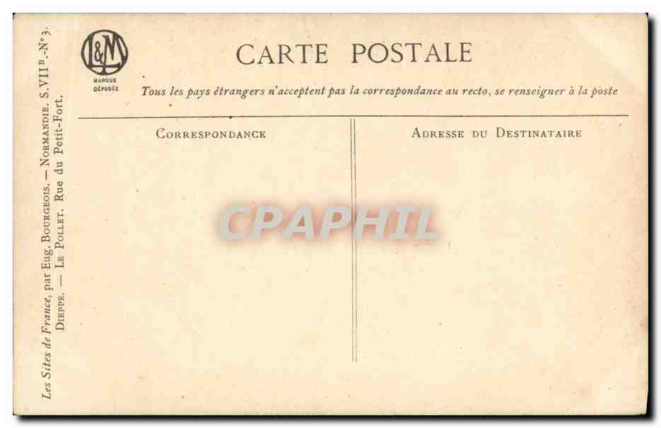 CPA Dieppe Le Pollet Rue du Petit Fort  — Rückseite