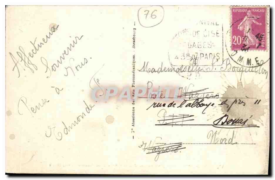 CPA Dieppe Vue generale des Jetees Arrivee du courrier d Angleterre Bateau — Verso