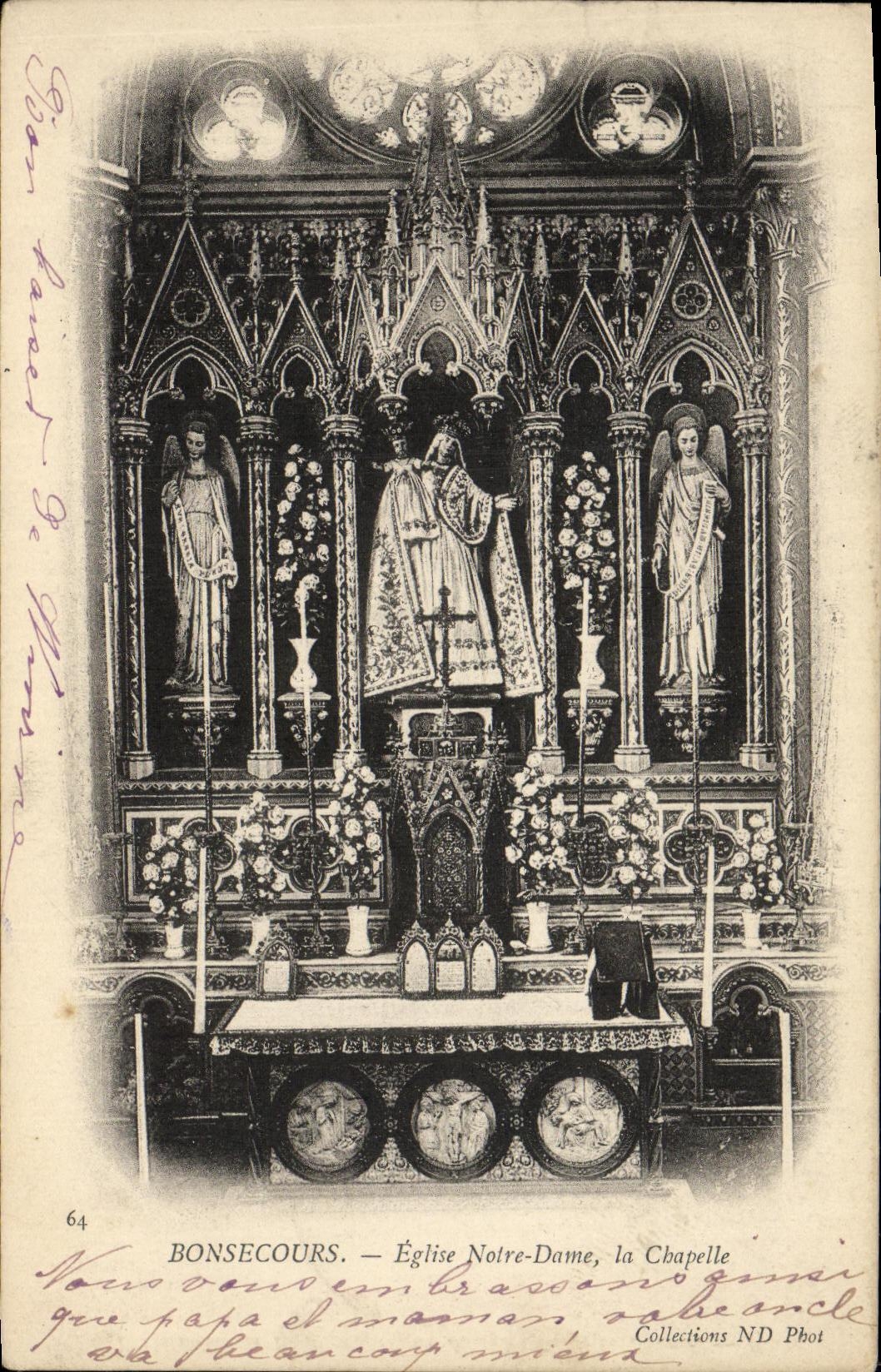 CPA Bonsecours Eglise Notre Dame la Chapelle 