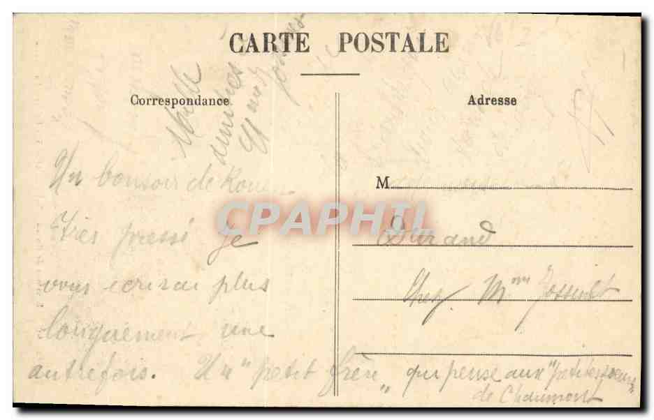 CPA Environs de Rouen Bonsecours Eglise La Chaire  — Rückseite