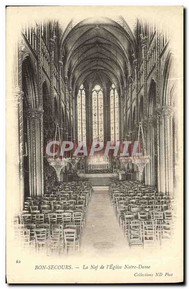 CPA Bonsecours La Nef de l Eglise Notre Dame 