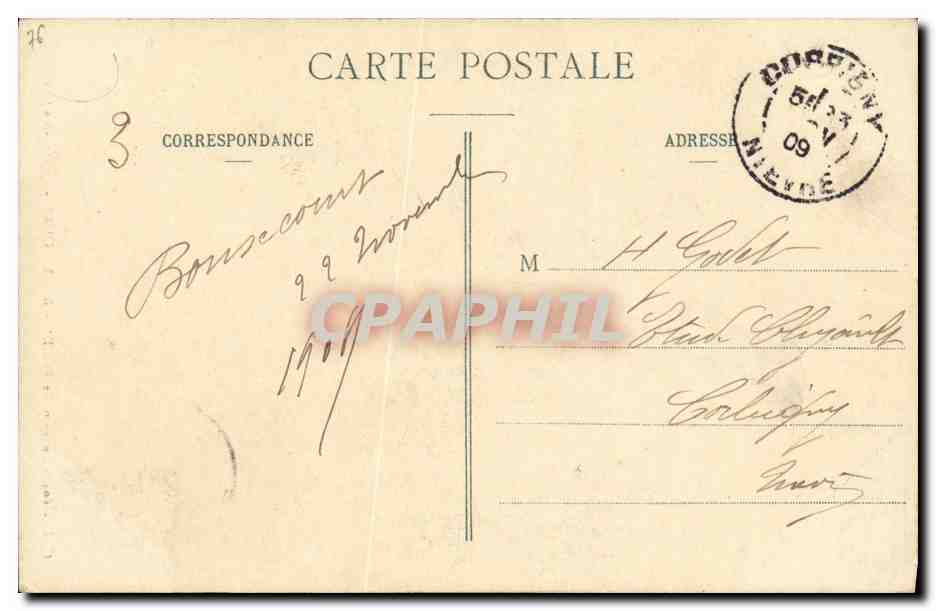 CPA Bonsecours Eglise La Chaire  — Rückseite