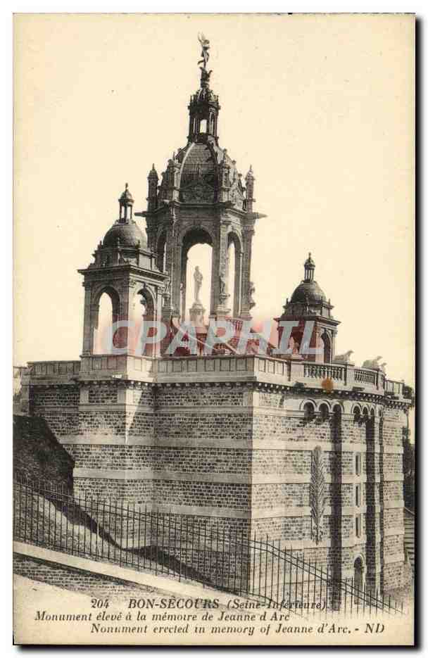 CPA Bonsecours Monument eleve a la memoire de Jeanne d Arc 