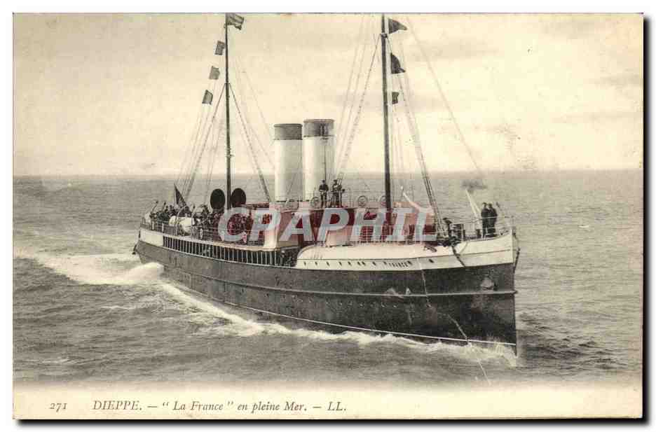 CPA Dieppe La France en pleine Mer Bateau