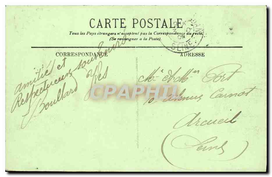 CPA Dieppe La Jetee a l Heure de la Maree — Rückseite