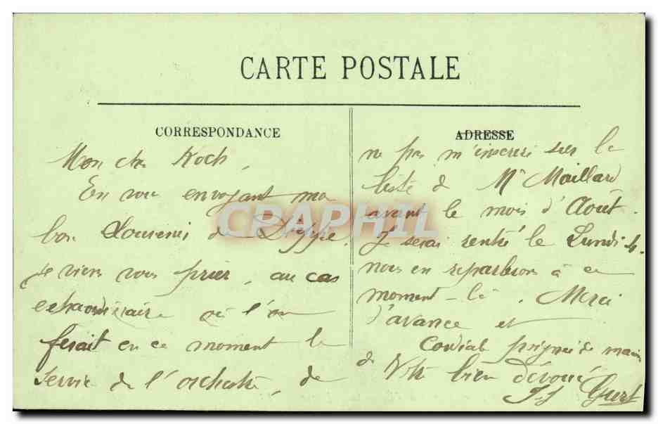 CPA Dieppe Vue generale prise de l Eglise Saint Jacques  — Rückseite