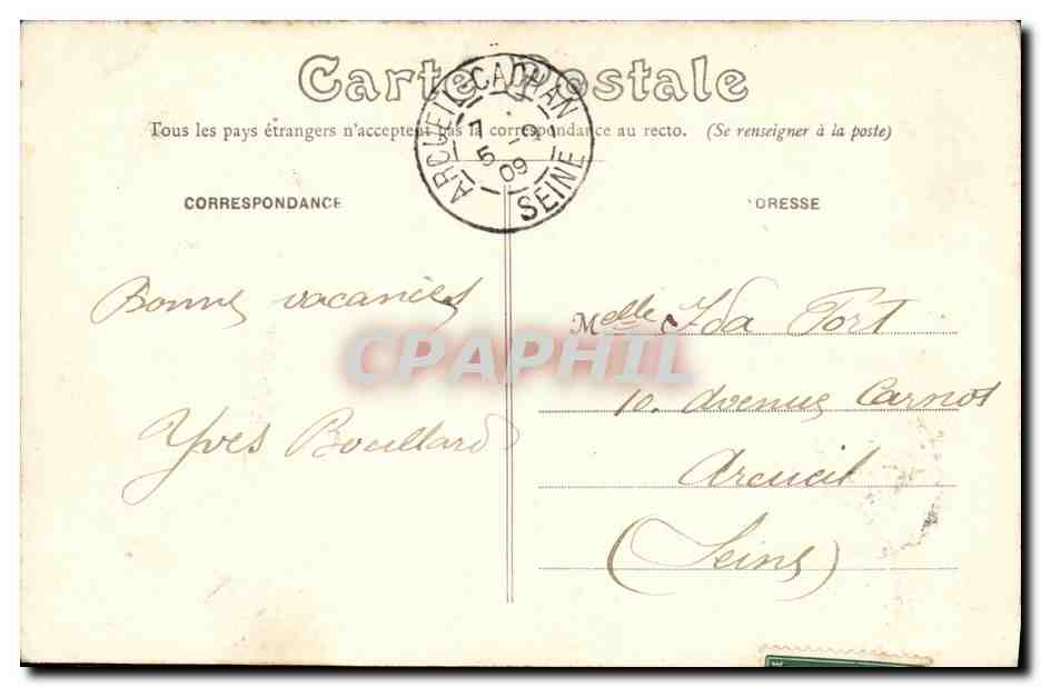 CPA Dieppe Vue generale prise du Chateau — Verso