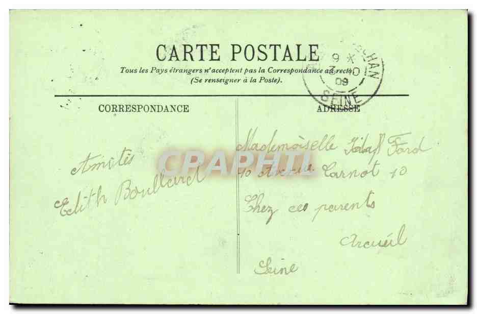 CPA Dieppe Le Port et le Clocher Saint Jacques  — Verso
