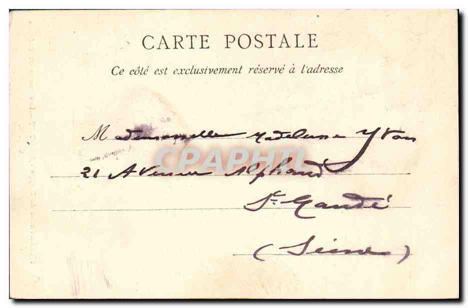 CPA Enviorns de Dieppe Hautot Les ruines du Chateau — Rückseite