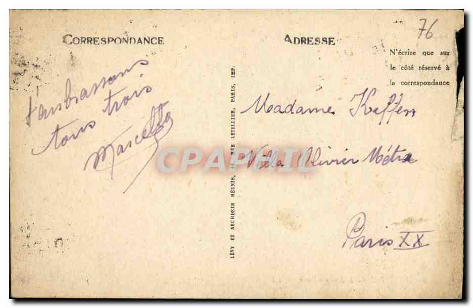 CPA Dieppe L Avant Port — Verso