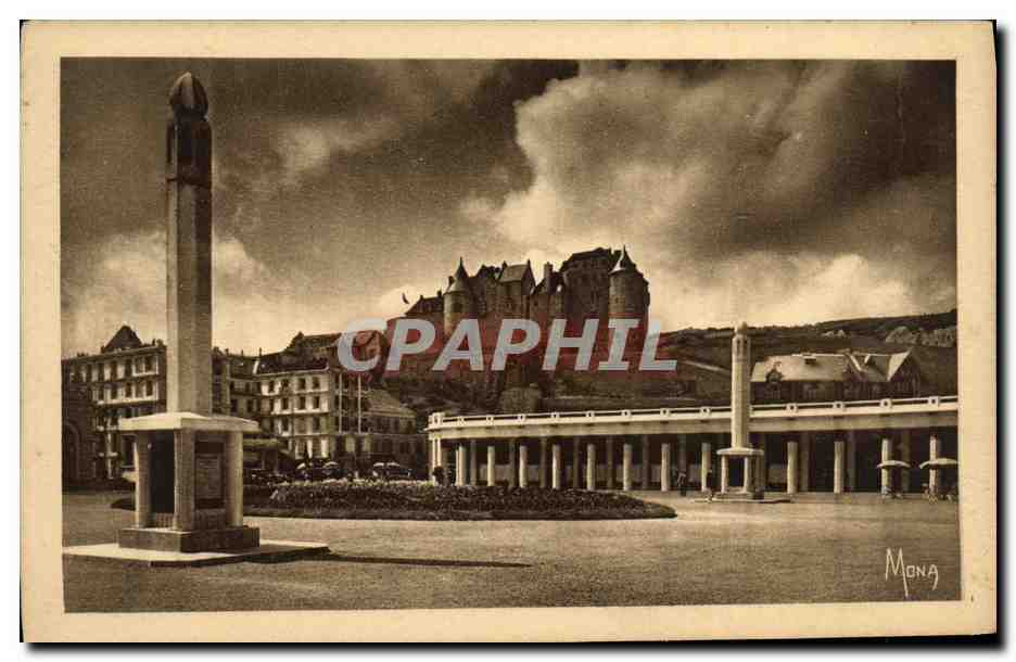 CPA Dieppe L esplanade du casino et le vieux chateau