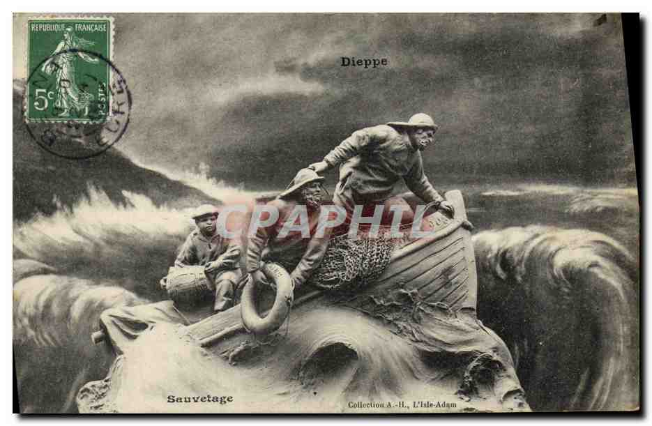 CPA Dieppe Sauvetage Marins 