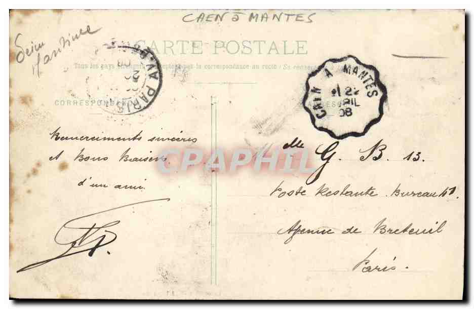 CPA Dieppe Sauvetage Marins  — Rückseite