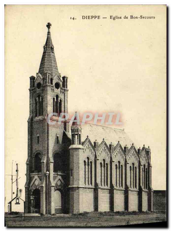 CPA Dieppe Eglise de Bon Secours 