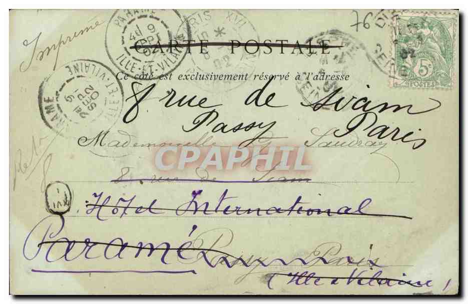 CPA Dieppe Vue Generale de la Ville et du Chateau — Rückseite