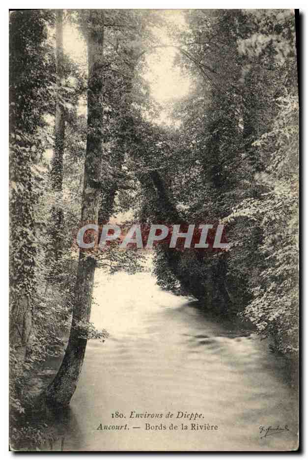 CPA Environs de Dieppe Ancourt Bords de la Riviere