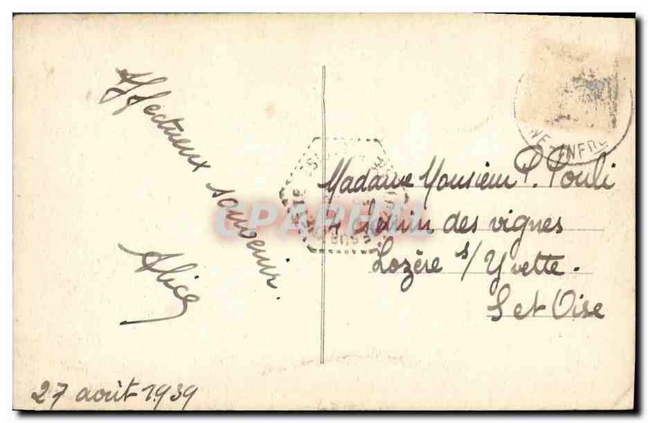 CPA Saint Pierre en Port La descente a la Mer  — Rückseite