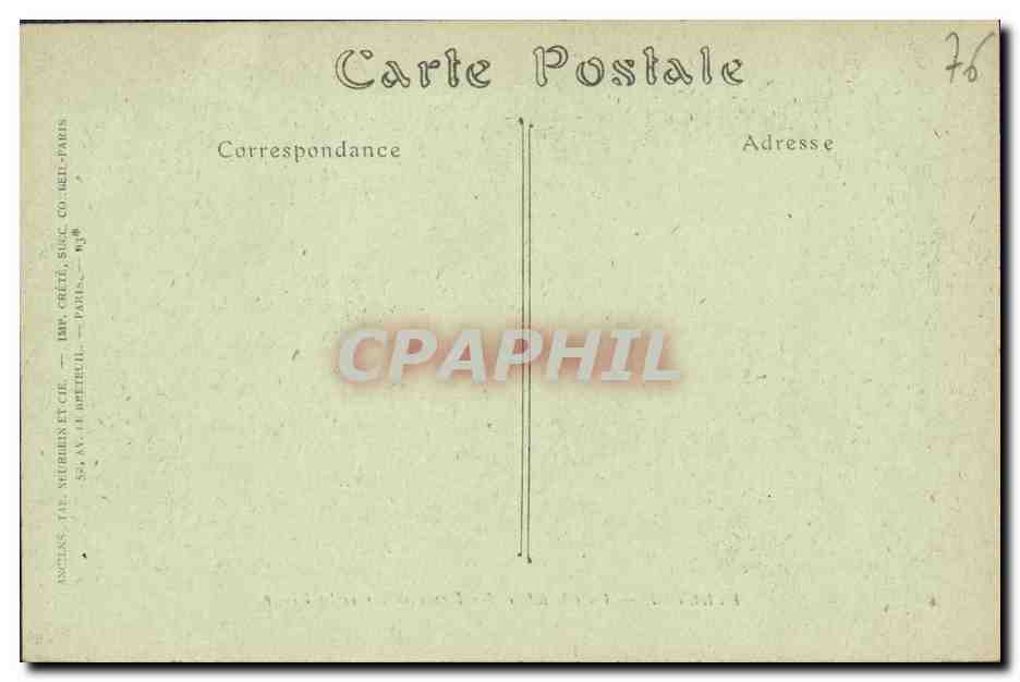 CPA Etretat La Chambre des Demoiselles et la Plage  — Rückseite