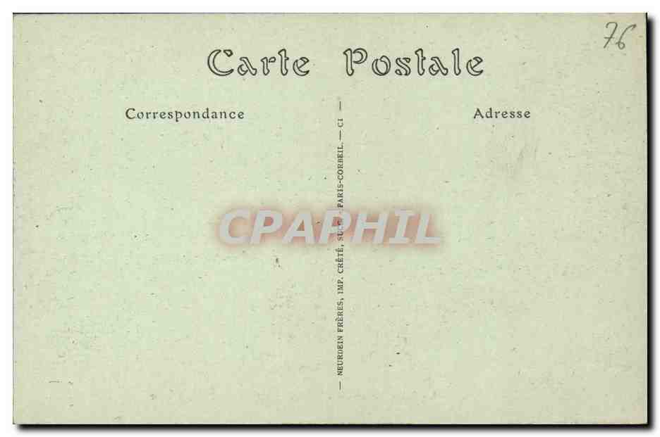 CPA Etretat La Valleuse de Jeanbourg  — Rückseite