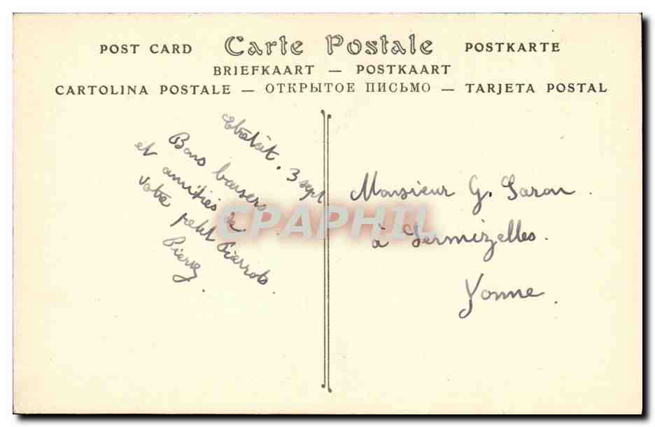 CPA Etretat L Aiguille et la Porte d Aval par gros temps  — Rückseite
